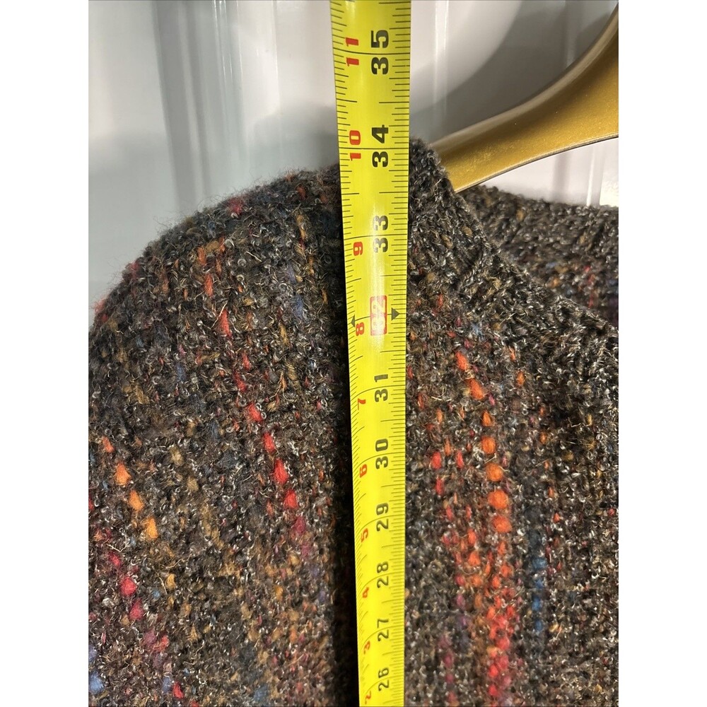 Vintage Brown Multicolor Fleck Button-Front Cardigan - Picture 7 of 7